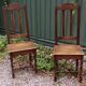 Pair of oak chairs