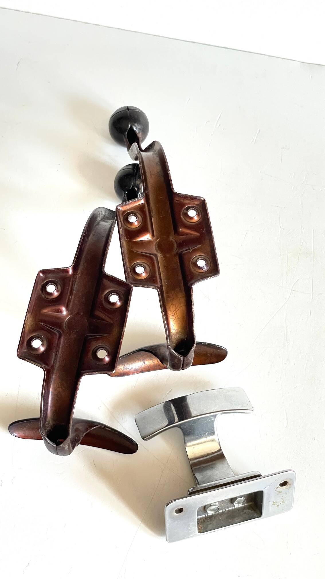 Pateres vintage metal patina