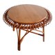 Table basse soleil en rotin vintage