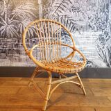 Children's rattan basket chair