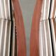 Set of 4 Art Deco design dining chairs with luxurious fabric upholstery