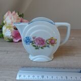 Ancien petit pot à lait décor floral, petit pichet vintage en porcelaine