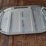 Mirrored glass serving tray, 1950s