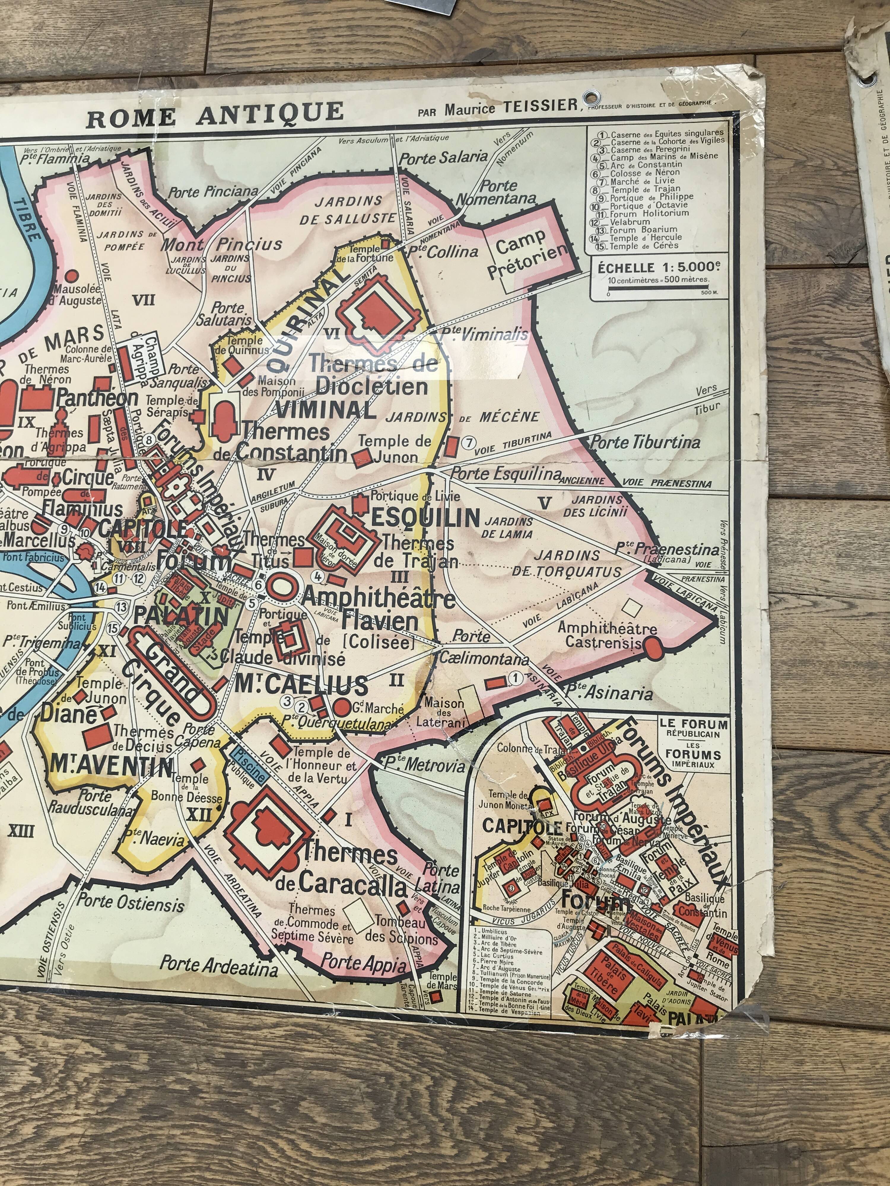 Hatier Ancient Rome School Map Roman Gaul