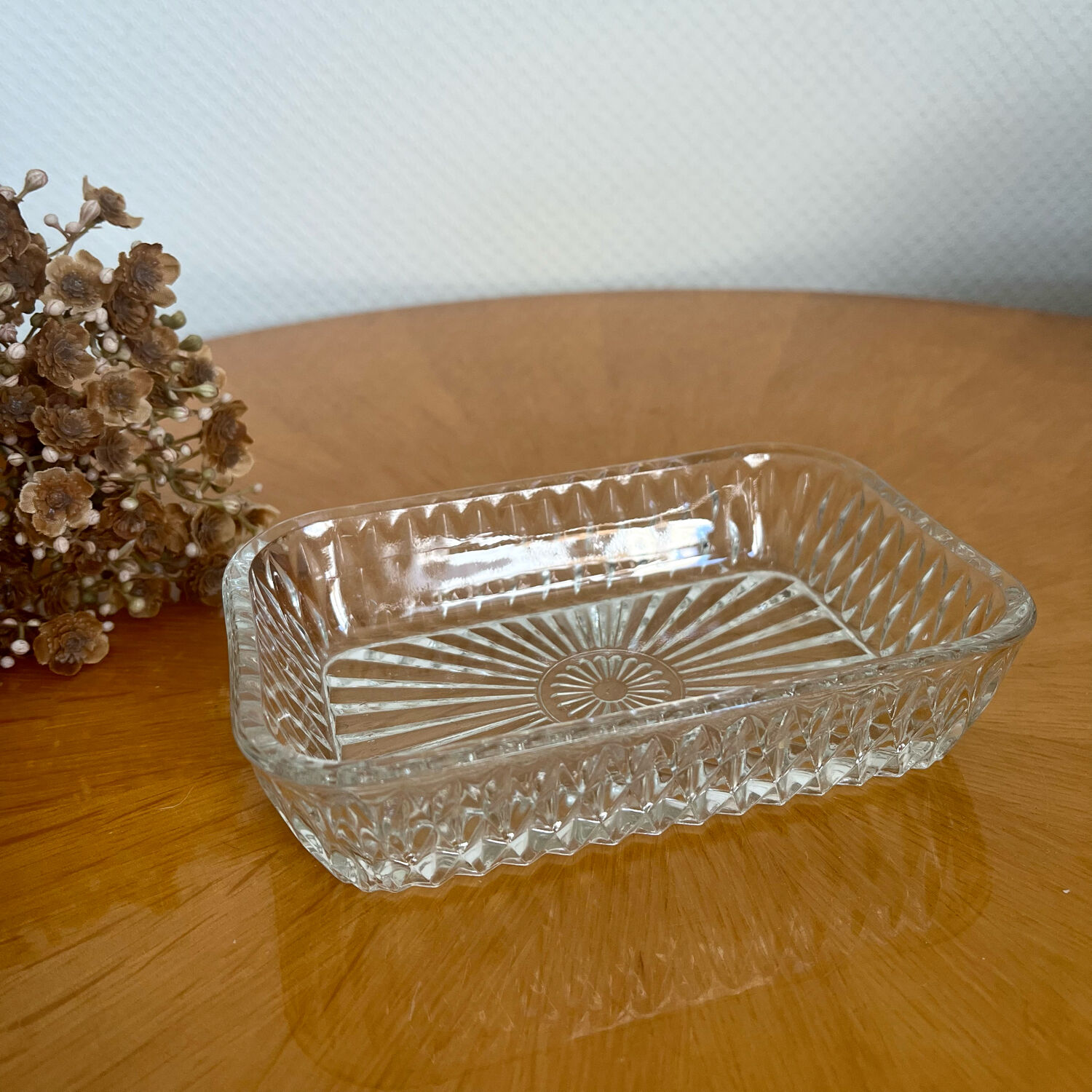 Vintage glass dish 1960