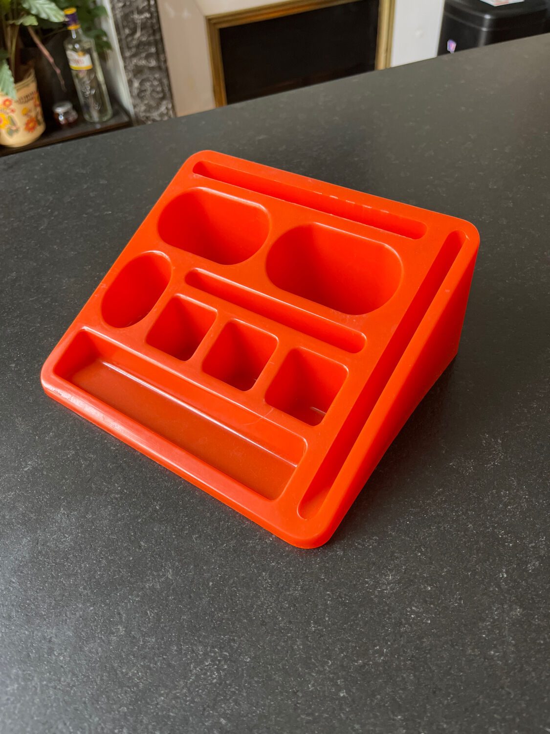 Orange desktop organizer