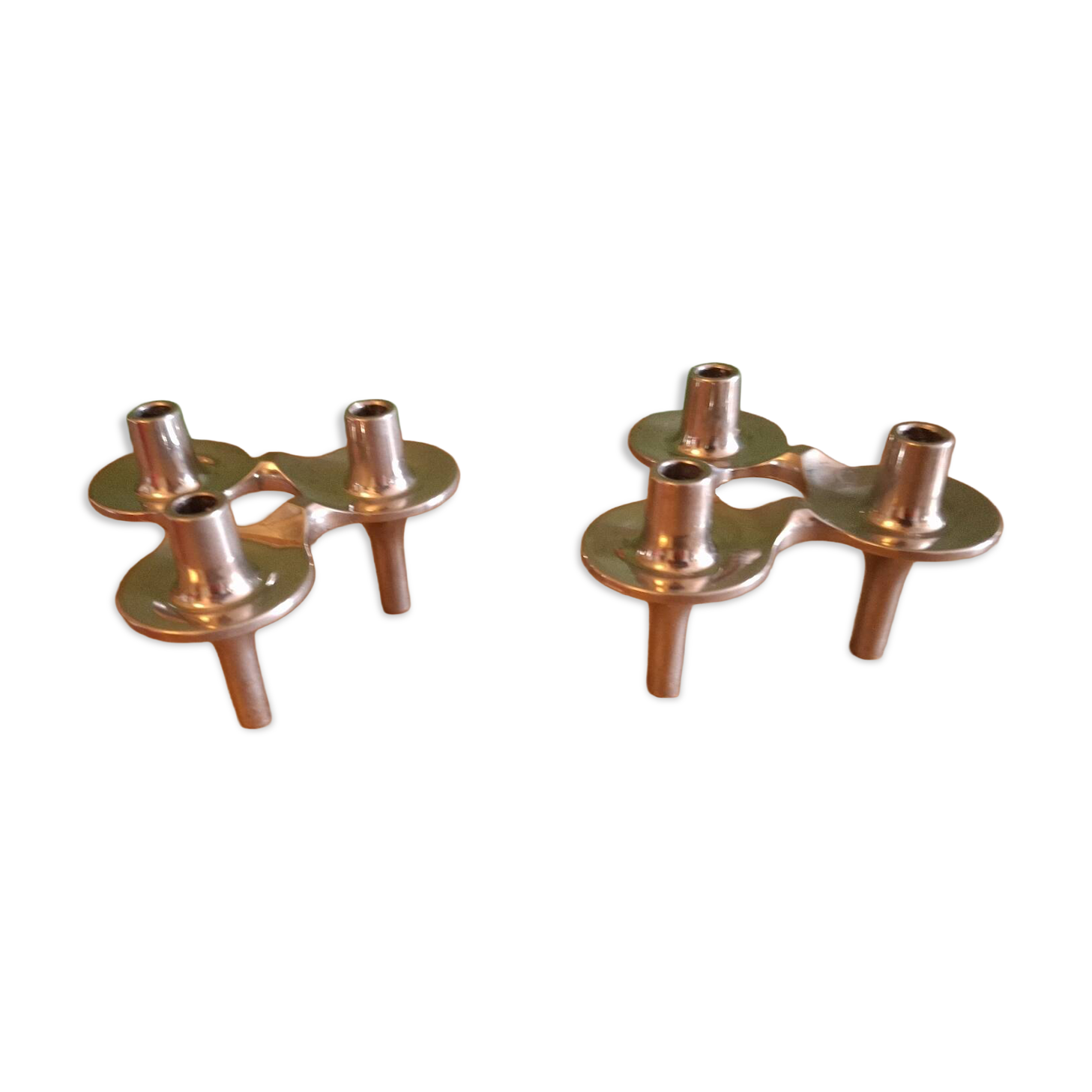 Two vintage BMF candlesticks in boxes.