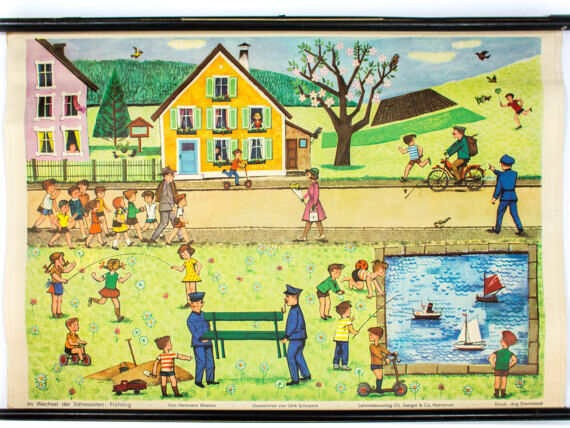 Poster "Spring" by Hermann Wacker and Ulrik Schramm 1968