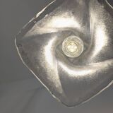 Pair of granite glass and brass pendant lights – poetic elegance