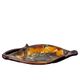 Yellow, orange, white and brown glazed ceramic bowl Vallauris, 70s, France