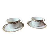 Paire de déjeuner en porcelaine