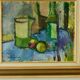 Nature morte originale sur toile du milieu du siècle – Wilgot Olsson