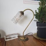 Brass and glass desk lamp