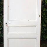 Communication door H220xW80.5cm, old panelled with moulding.