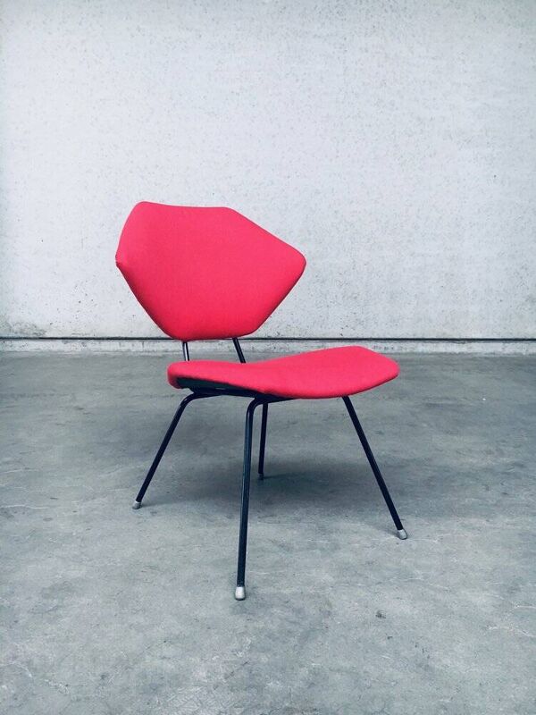 Set of Mid-Century Modern Low Side Chair Set, Italy, 1950s