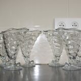 6 Bormioli Rocco Italy Glass Ice Cream Cups