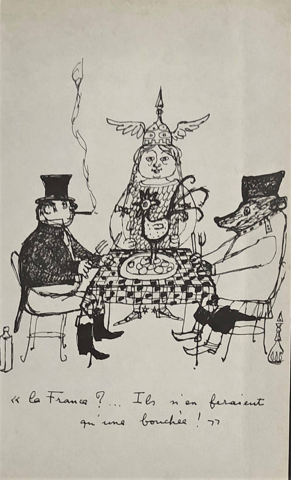 Daninos illustration from 1962 "France...France in Yalta"