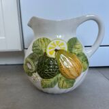 Large vintage earthenware pitcher