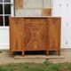 Art Deco sideboard in solid walnut and veneer – pink marble top