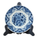 Vintage plate made of hand-painted earthenware.
