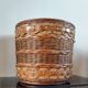 Large vintage wicker and rattan cache pot