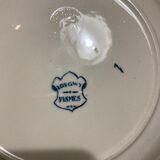 Set of earthenware plates of Longwy Fismes late nineteenth