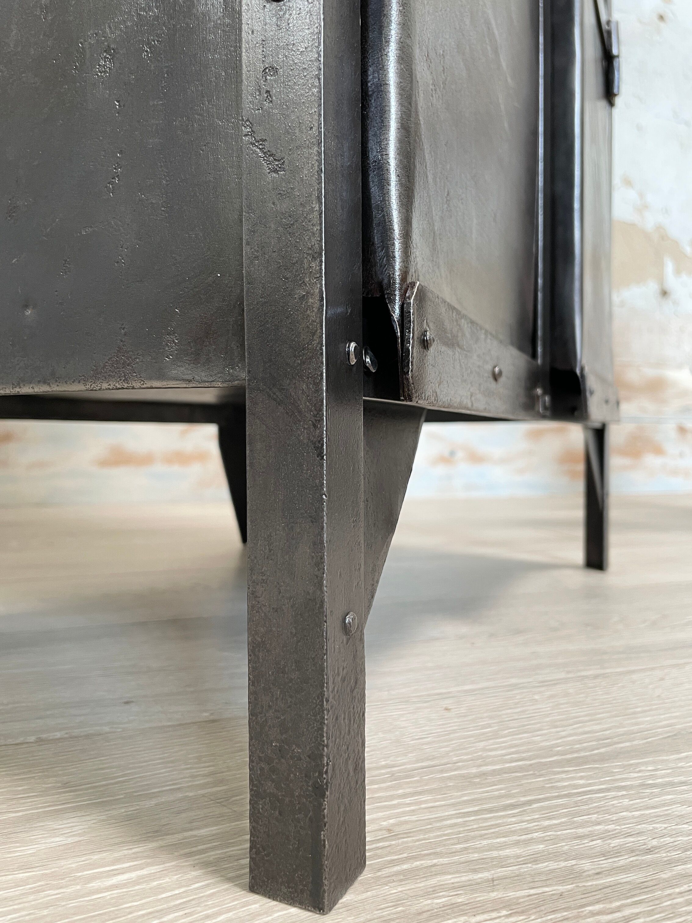 Industrial metal locker room