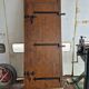 hand-forged studded castle doors + frame from the 1800s/1900s