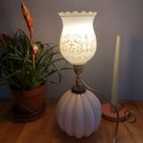 Pink opaline table lamp