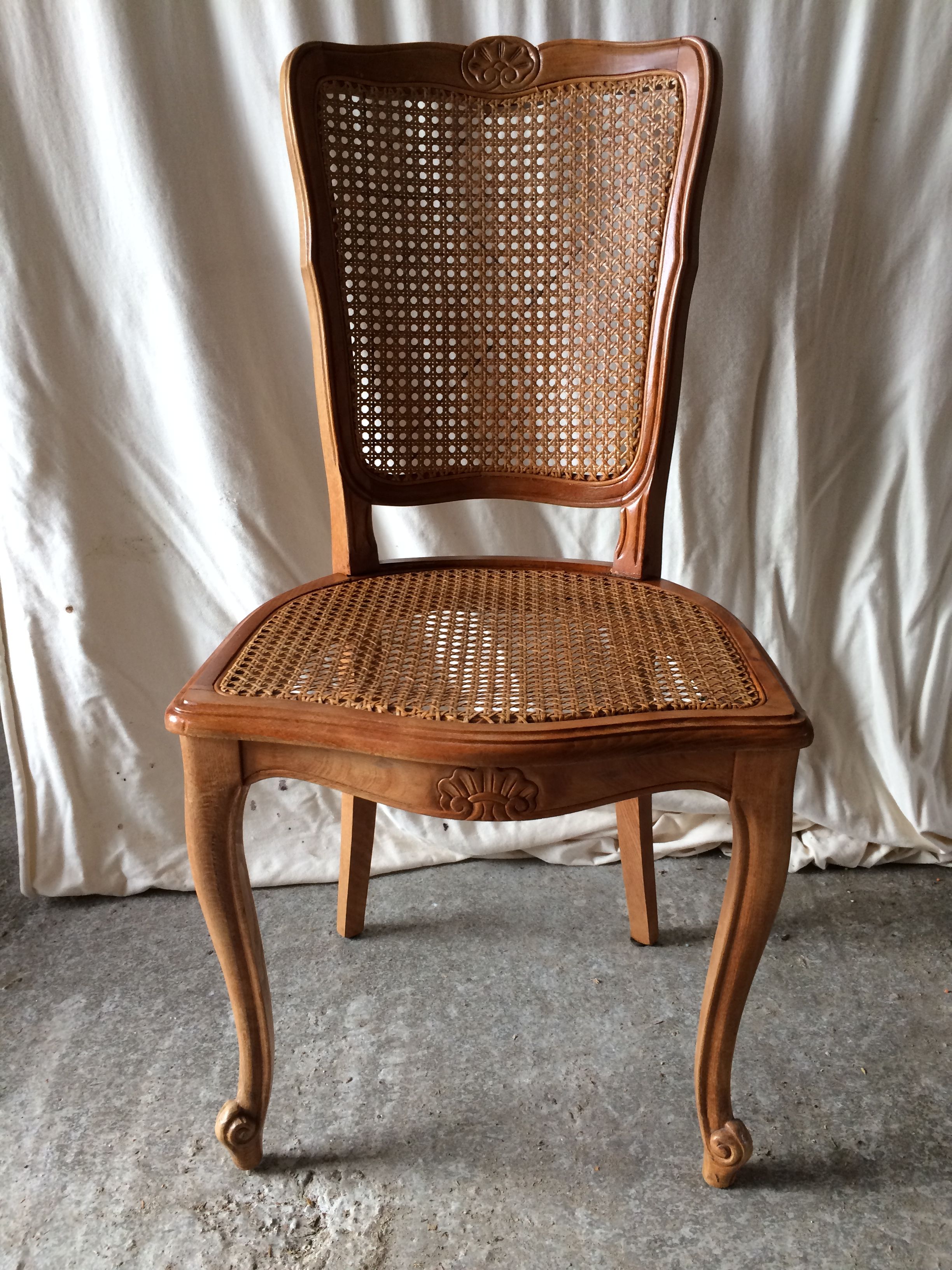Series of 8 Chairs Style LOUIS XV Wood - Assise - Vintage Cannés File