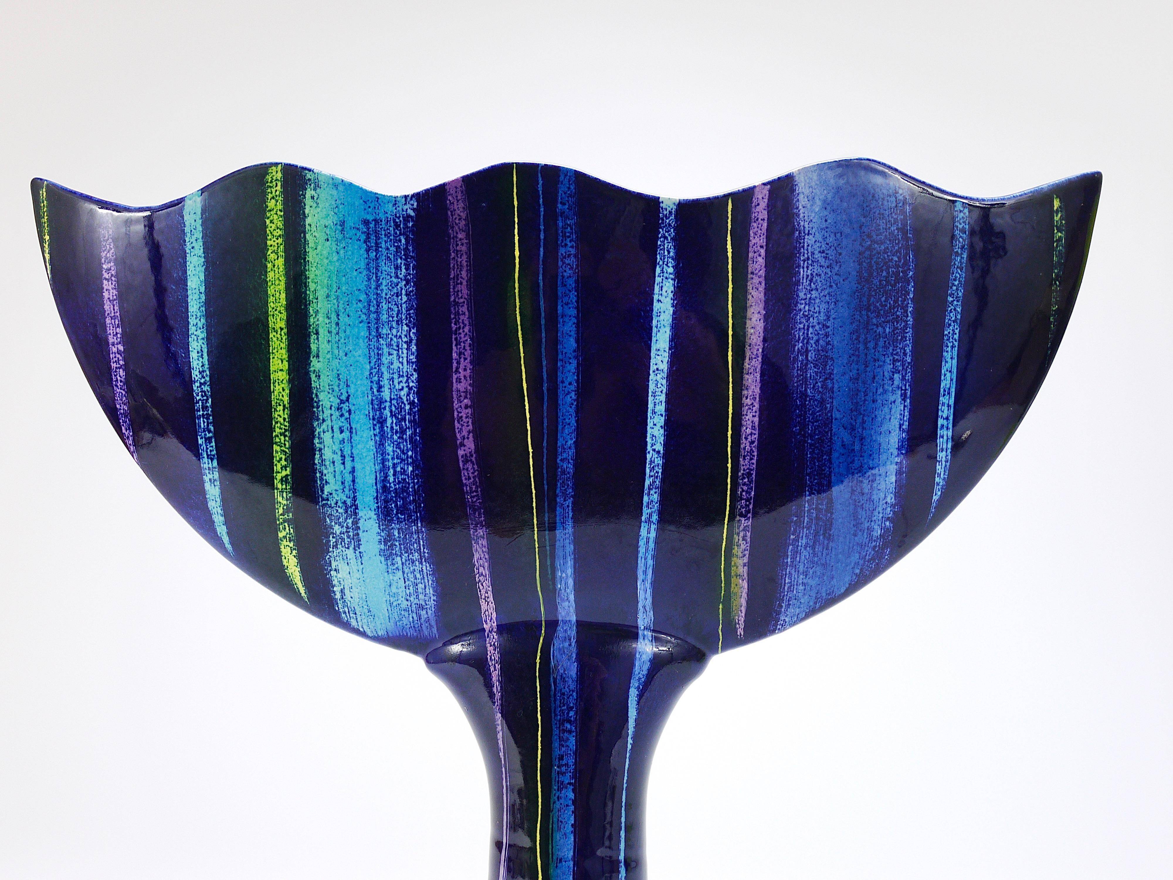 Large Postmodern Ceramic Vase by Jesper Packness, Memphis Style, Denmark