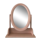 Miroir coiffeuse à poser vieux rose