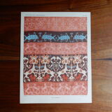 Old illustrative plate funerary fabric color of the Dutch East Indies 1930