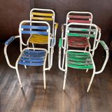 Set of 4 garden armchairs by Xavier Pauchard from the 50