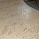 Vintage "cloud" coffee table in travertine, 80s