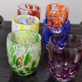 6 verres à liqueur en verre Murano