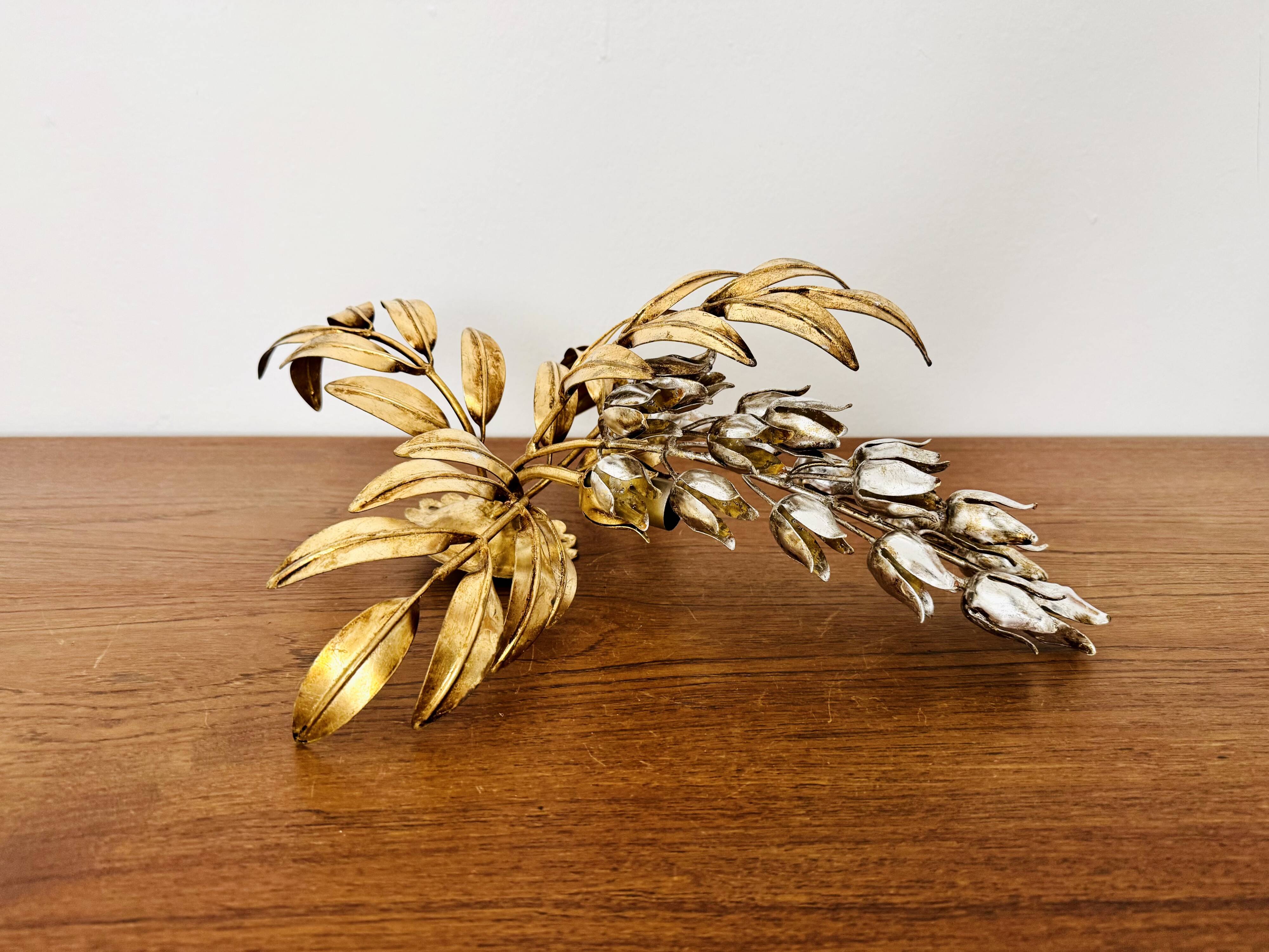 Hollywood Regency Gilded Wall Lamp by Hans Kögl