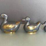 Series of six metal duck boxes