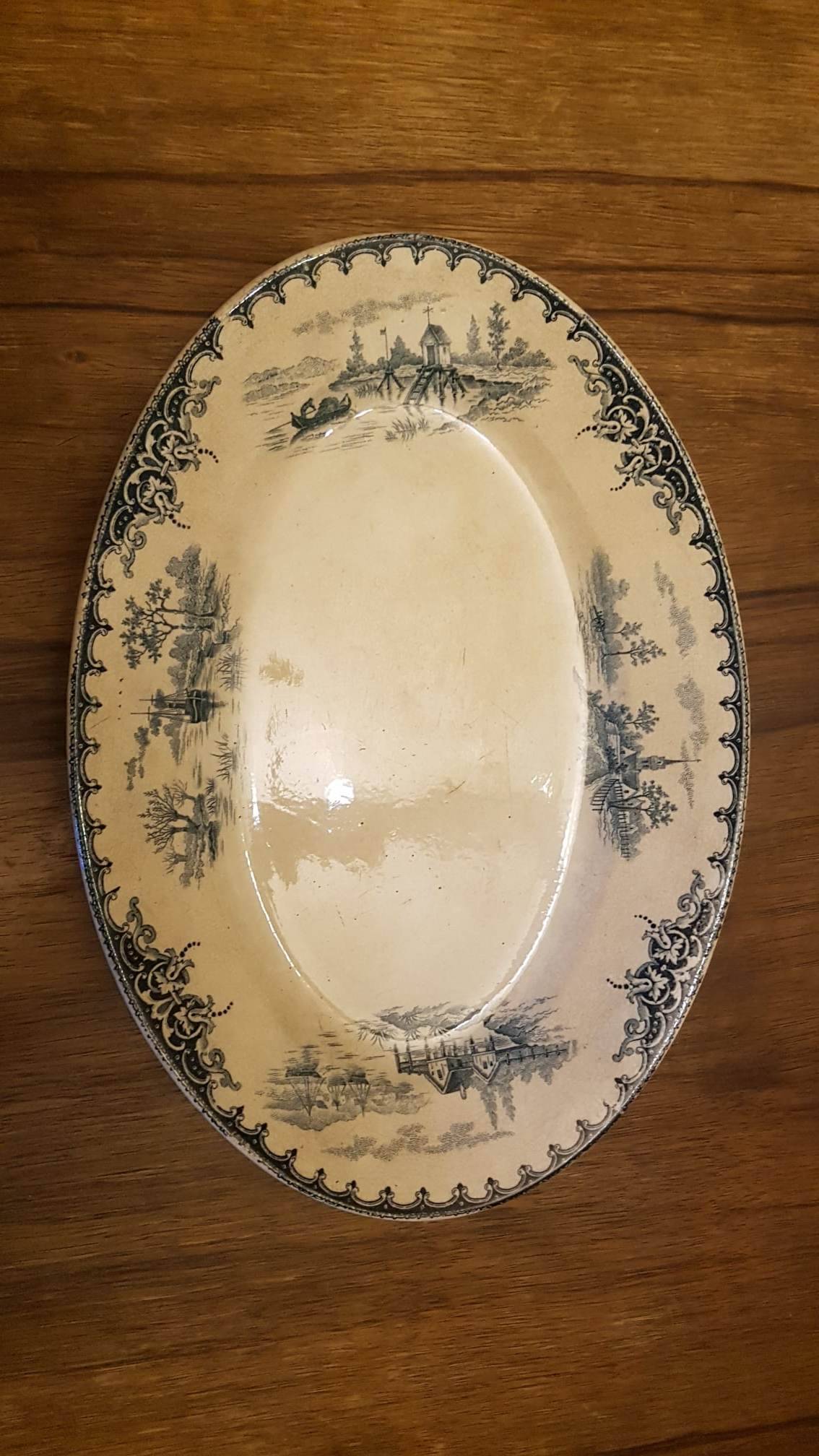 Oval dish in Iron Earth Emile Bourgeois