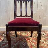 Set of 6 Restoration period chairs in mahogany and threads