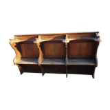 3 wooden choir stalls