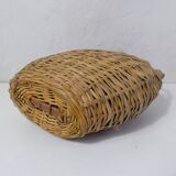 old bottle dressed in rattan vintage pilgrim gourd