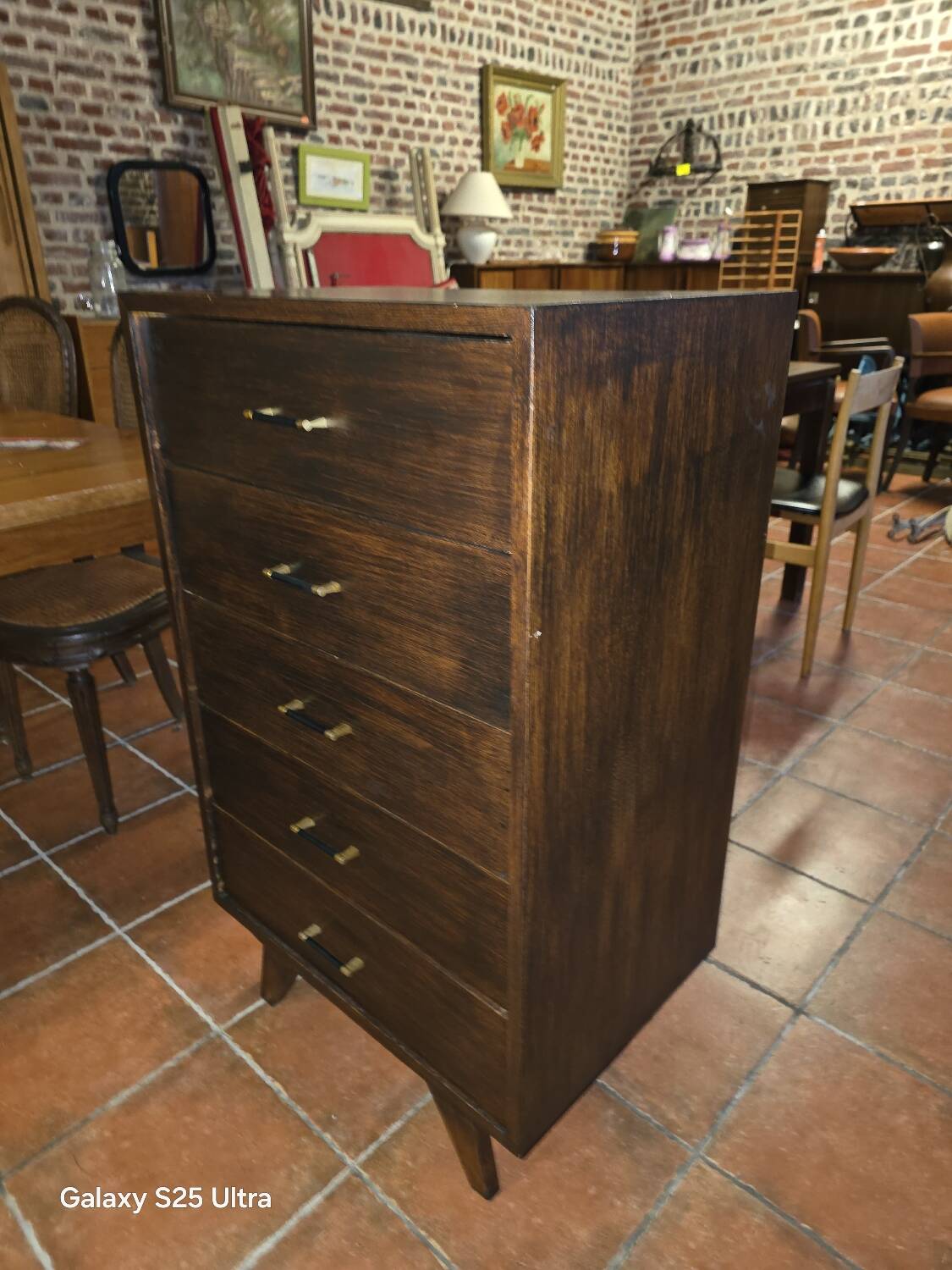 1960s oak chiffonnier cabinet