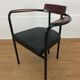 Artelano leather and wood office chair, 80s