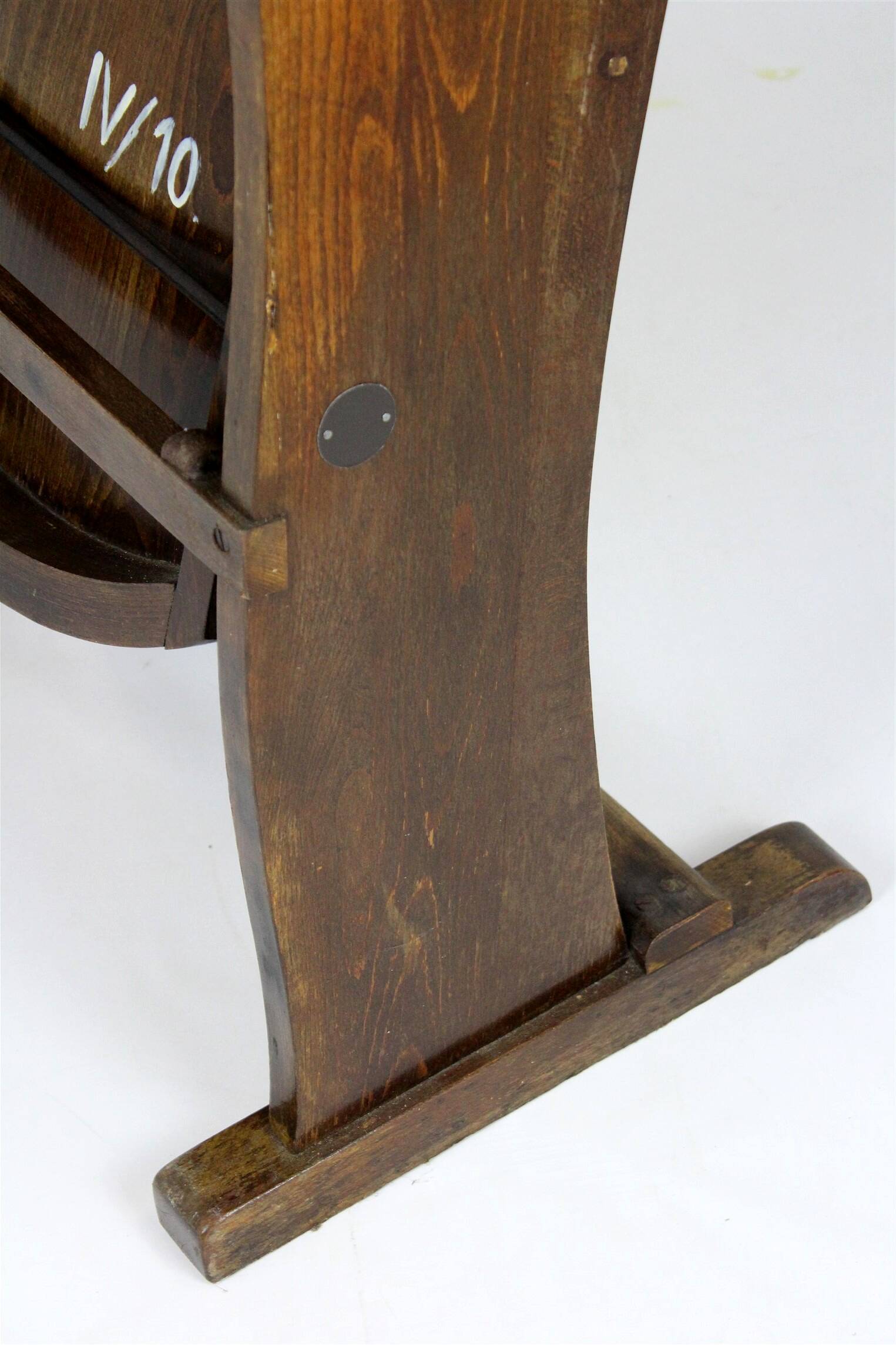 Vintage Cinema Chair TON (Thonet), 1940s Czech, Wooden Theatre Seat