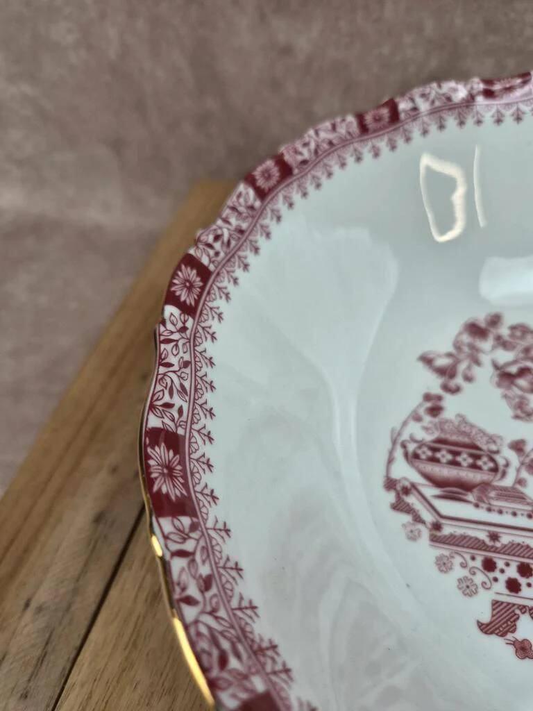 Seltmann Weiden Bavaria Theresia red salad bowl – vintage German porcelain