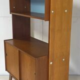 Vintage bookcase with compass feet from the 60s