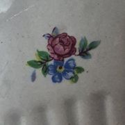Covered sugar bowl half-porcelain Lunéville Keller and Guerin A587
