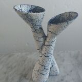 Double soliflore ceramic vase