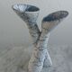Double soliflore ceramic vase